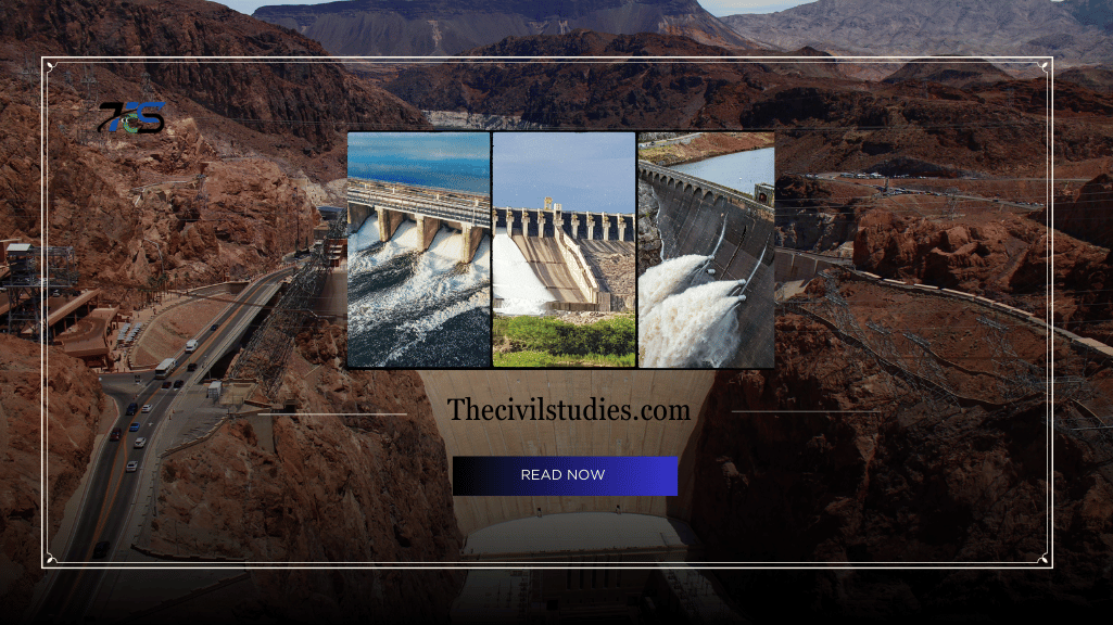 A dam holding back water in a river or reservoir, showcasing its role in flood control, power generation, and water storage