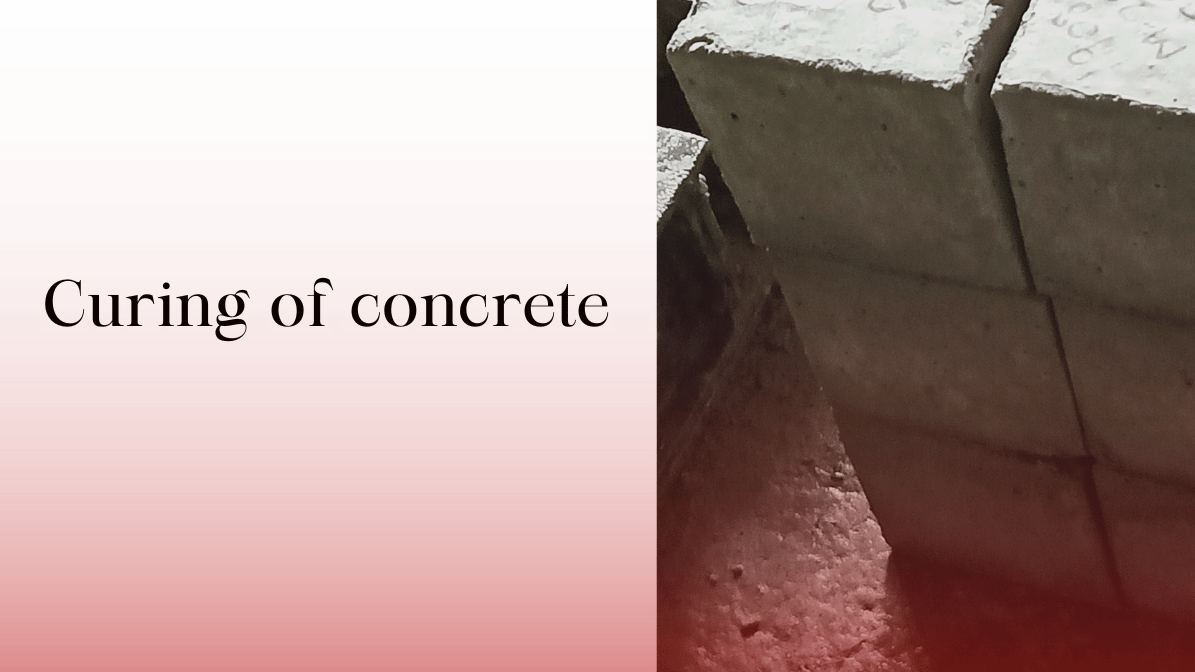 Curing of concrete