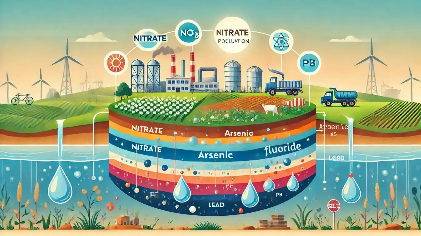 A detailed infographic explaining the effects of fluoride in drinking water, including its benefits for dental health and potential risks of excessive exposure, with visual icons and diagrams for better understanding