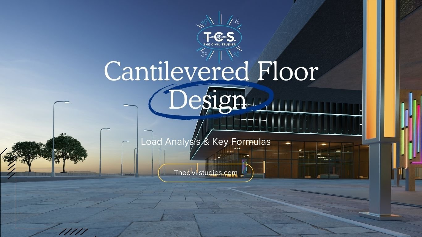 A cantilevered floor is a structural system where a portion of the floor slab or beam extends beyond its supporting element