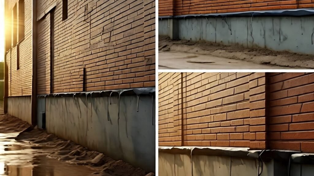 How Improper Damp Proofing Can Lead to Costly Structural Damage 3 Two brick walls compared: one suffering from damp damage, the other preserved with DPC