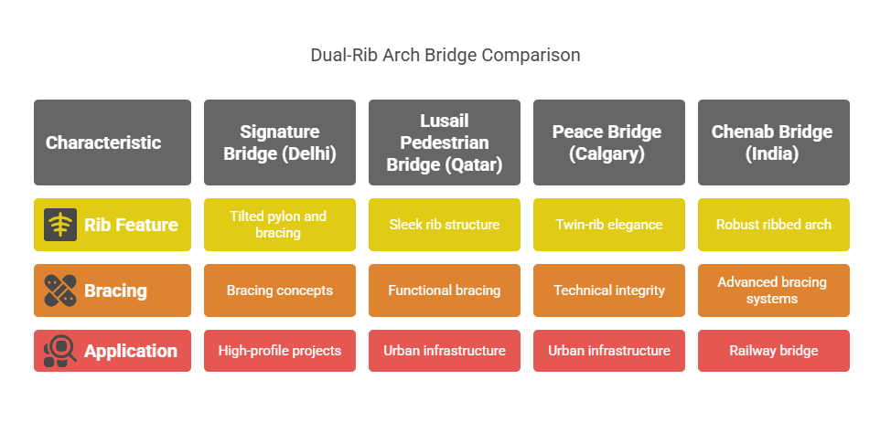 Dual-Rib Arch Bridge Comparison