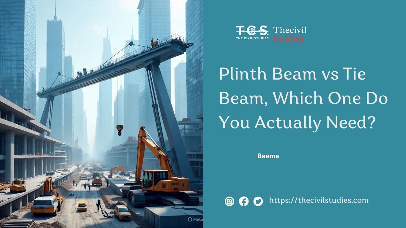 showing the difference between plinth beam and tie beam in building construction